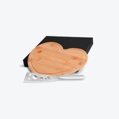 Conjunto para Queijo em Bambu / Inox 2 Pçs Personalizado