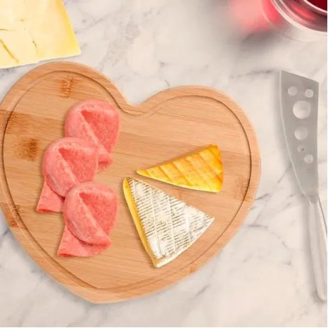 Conjunto para Queijo em Bambu / Inox 2 Pçs Personalizado