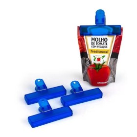 Prendedores de Embalagem em Poliestireno Azul 4 Pçs Não Acompanha Molho Personalizado
