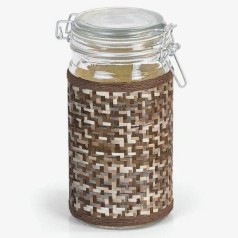 Pote para Mantimentos em Vidro Trançado 1,0 L Personalizado