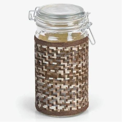 Pote para Mantimentos em Vidro Trançado 1,0 L Personalizado