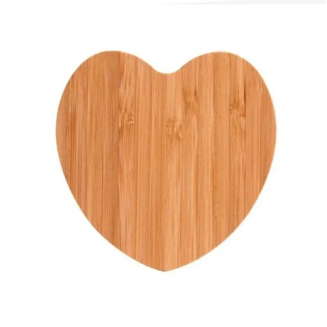 Porta Objetos em Bambu com Formato de Coração Personalizado