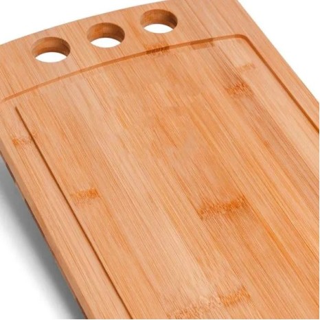 Tábua para Churrasco em Bambu Supreme 3 Furos Personalizado