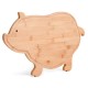 Tábua em Bambu com Formato de Porco Personalizado