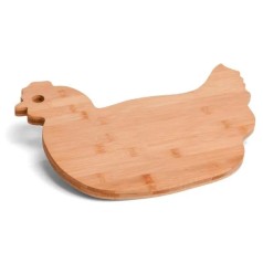 Tábua em Bambu com Formato de Galinha Personalizado