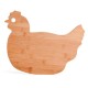 Tábua em Bambu com Formato de Galinha Personalizado