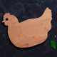 Tábua em Bambu com Formato de Galinha Personalizado