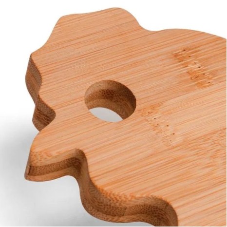 Tábua em Bambu com Formato de Galinha Personalizado