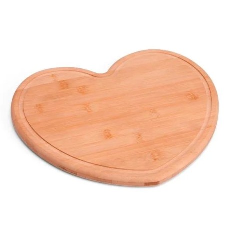 Tábua em Bambu em Formato de Coração Personalizado