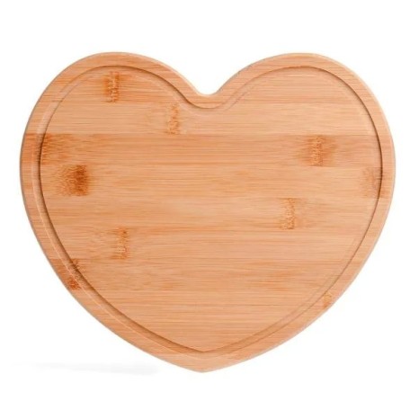 Tábua em Bambu em Formato de Coração Personalizado