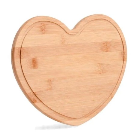 Tábua em Bambu em Formato de Coração Personalizado