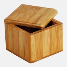 Saleiro em Bambu com Tampa Giratória Personalizado