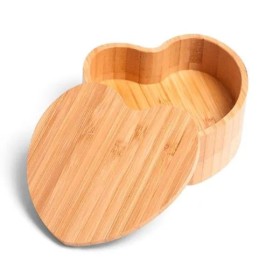 Saleiro em Bambu com Formato de Coração Personalizado