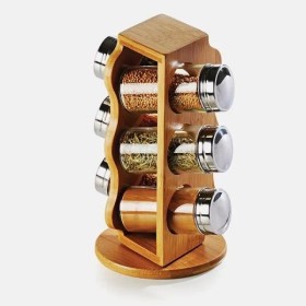 Porta-Condimentos em Bambu Salzburg 7 Pçs Personalizado