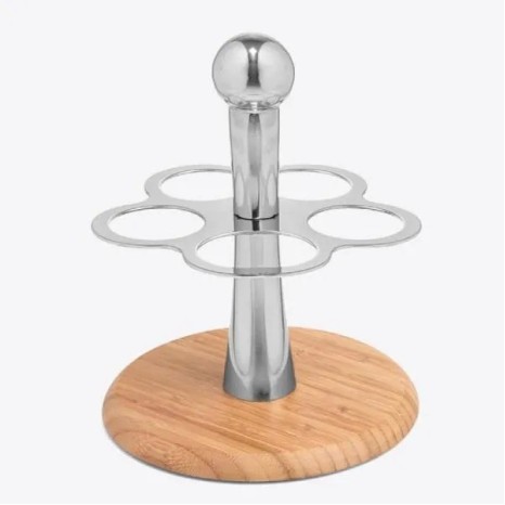 Porta Condimentos em Acrílico/Inox/Bambu Salzburg 6 Pçs Personalizado