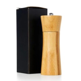 Moedor de Sal Grosso e Pimenta em Bambu Personalizado