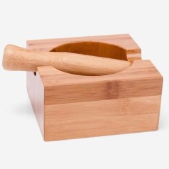 Amassador de Temperos em Bambu Quadrado Personalizado