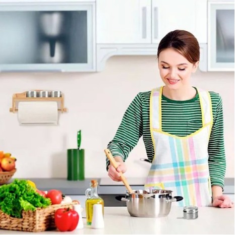 Porta Condimentos em Bambu com Acessórios Personalizado