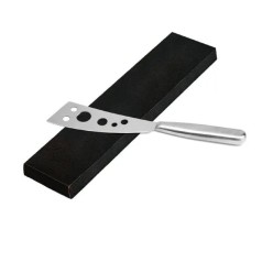 Faca em Aço Inox Escovado Tamanho 5" com 6 Furos Personalizado