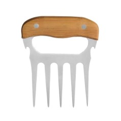 Garfo com 5 Dentes em Madeira Inox 11,5X14,5cm Personalizado