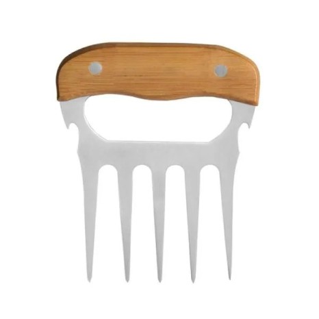 Garfo com 5 Dentes em Madeira Inox 11,5X14,5cm Personalizado