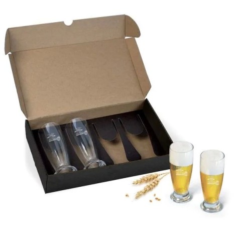 Jogo de Copos Vidro P / Cerveja / Drink 200 Ml 4 Pçs Personalizado