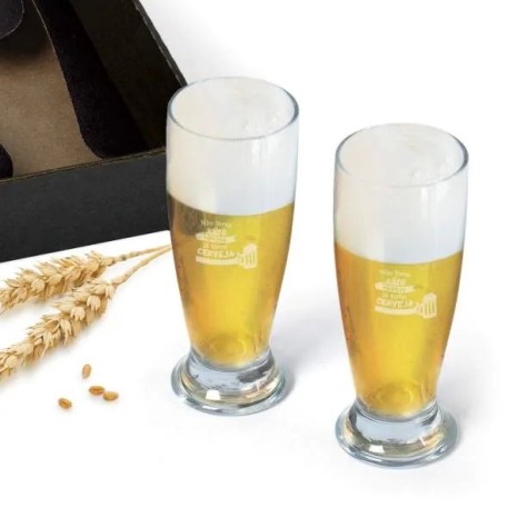 Jogo de Copos Vidro P / Cerveja / Drink 200 Ml 4 Pçs Personalizado