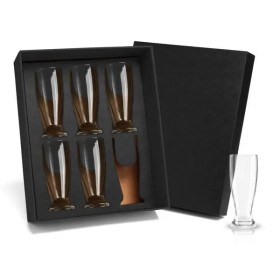 Jogo de Copos Vidro P / Cerveja / Drink 200 Ml 6 Pçs Personalizado