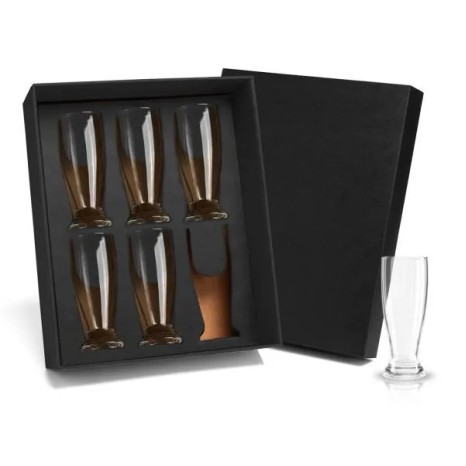 Jogo de Copos Vidro P / Cerveja / Drink 200 Ml 6 Pçs Personalizado
