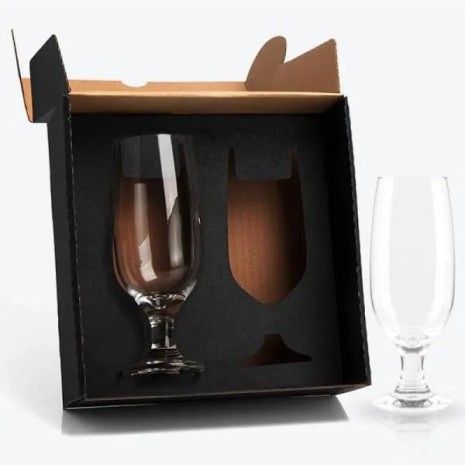 Jogo de Copos Vidro para Cerveja / Drink 300 Ml 2 Pçs Personalizado