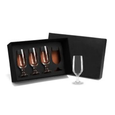 Jogo de Copos Vidro P / Cerveja / Drink 300 Ml 4 Pçs Personalizado