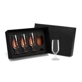 Jogo de Copos Vidro P / Cerveja / Drink 300 Ml 4 Pçs Personalizado