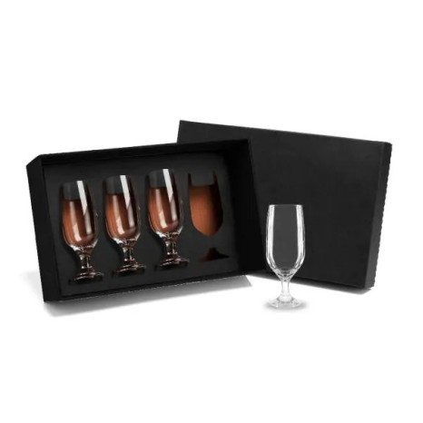 Jogo de Copos Vidro P / Cerveja / Drink 300 Ml 4 Pçs Personalizado
