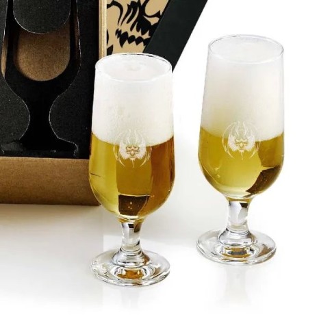 Jogo de Copos Vidro P / Cerveja / Drink 300 Ml 4 Pçs Personalizado