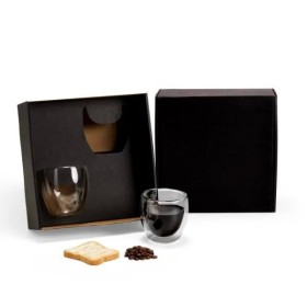 Conjunto de Copos com Parede Dupla 250Ml 2 Pçs Personalizado