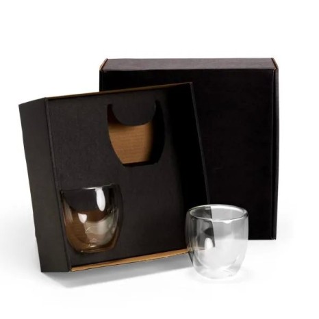 Conjunto de Copos com Parede Dupla 250Ml 2 Pçs Personalizado