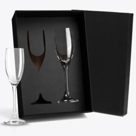 Jogo de Taças de Vidro para Champagne 190 Ml 2 Pçs Personalizado