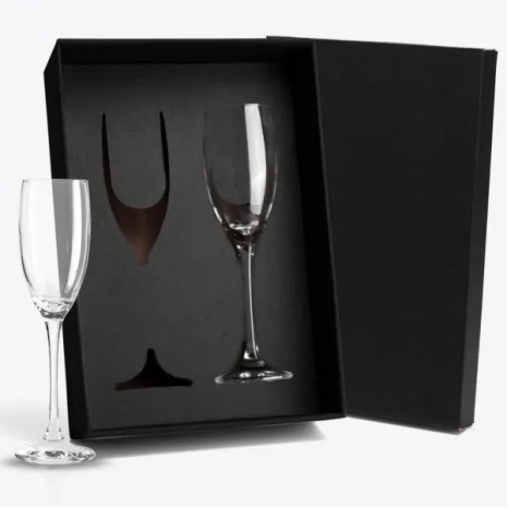 Jogo de Taças de Vidro para Champagne 190 Ml 2 Pçs Personalizado