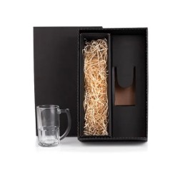 Caneca de Vidro para Chopp / Cerveja 340 Ml 1 Peça com Espaço para A Garrafa Personalizada