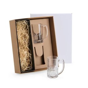 Jogo de Canecas de Vidro para Cerveja 340 Ml 2 Pçs Não Acompanha A Garrafa Personalizado