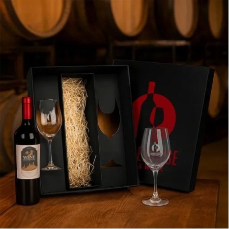 Jogo de Taças de Vidro para Vinho 490 Ml 2 Pçs Personalizado