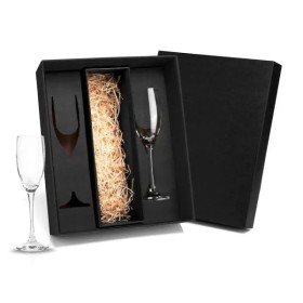 Kit de Taças de Vidro para Champagne 190 Ml 2 Pçs Personalizado