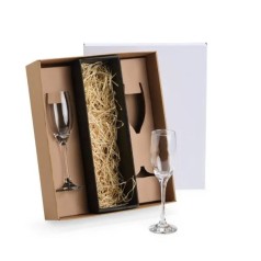 Jogo de Taças de Vidro para Champagne 190 Ml 2 Pçs Não Acompanha A Garrafa Personalizado