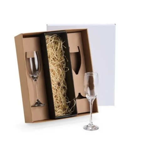 Jogo de Taças de Vidro para Champagne 190 Ml 2 Pçs Não Acompanha A Garrafa Personalizado