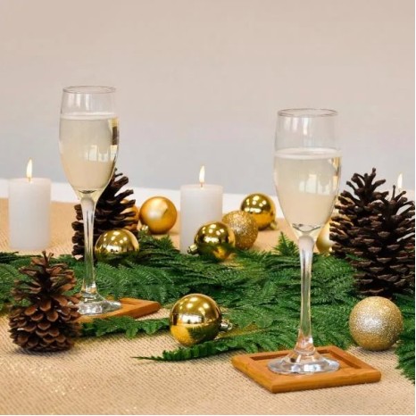 Kit de Taças de Vidro para Champagne 190 Ml 2 Pçs Personalizado