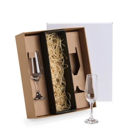 Jogo de Taças de Vidro para Champagne 186 Ml 2 Pçs Não Acompanha A Garrafa Personalizado