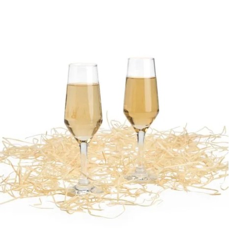 Jogo de Taças de Vidro para Champagne 186 Ml 2 Pçs Não Acompanha A Garrafa Personalizado