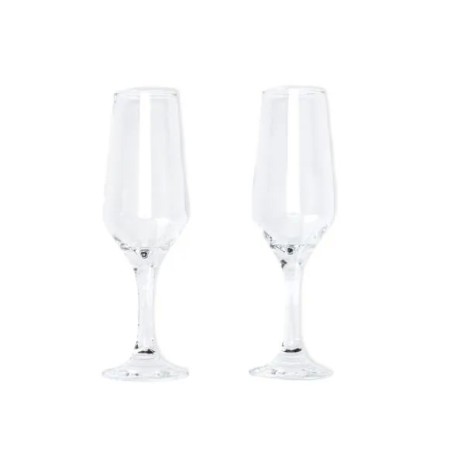 Jogo de Taças de Vidro para Champagne 186 Ml 2 Pçs Não Acompanha A Garrafa Personalizado