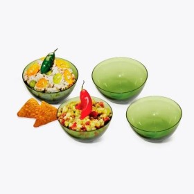 Tigelas em Vidro Verde 4 Pçs 0,35 L Personalizado
