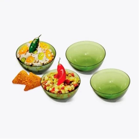 Tigelas em Vidro Verde 4 Pçs 0,35 L Personalizado